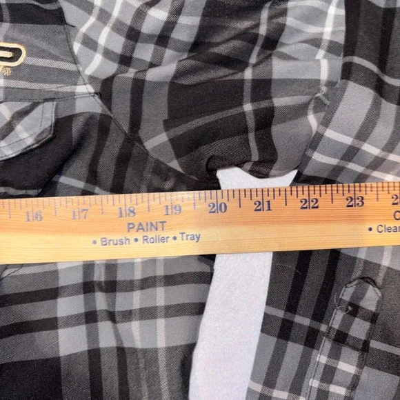 Columbia Purdue University Sportswear Long Sleeve black gray Plaid Flannel Shirt - Picture 8 of 9
